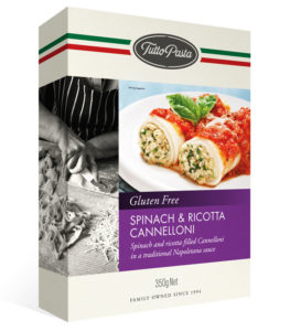 Tutto Pasta Gluten Free Spinach & Ricotta Cannelloni