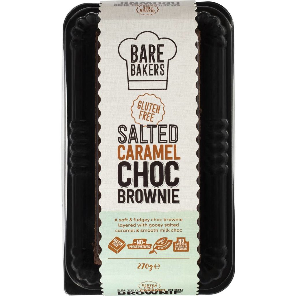 Bare Bakers Salted Caramel Choc Brownie 270g