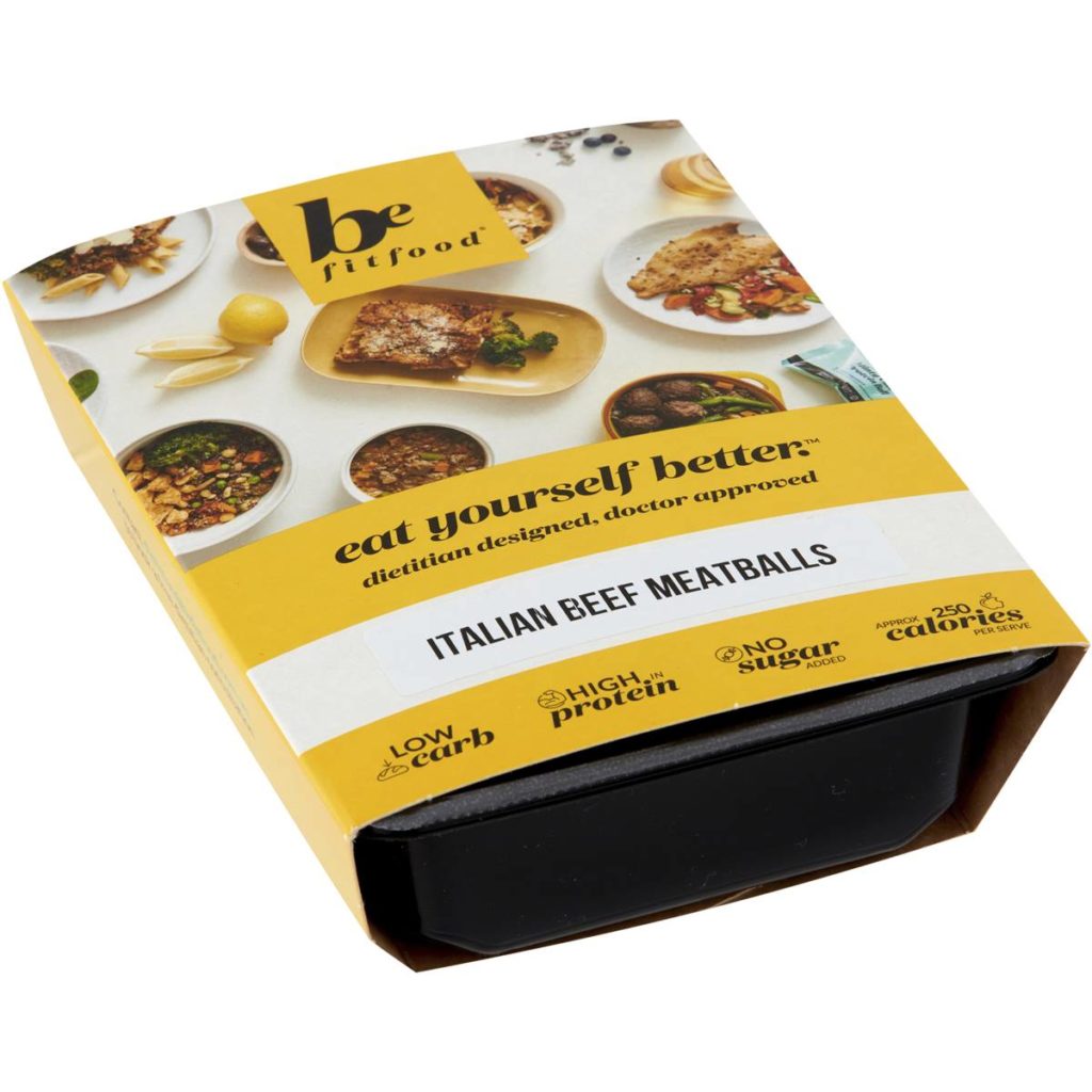 Be Fit Food Italian Beef Meatballs Frozen Meal 335g