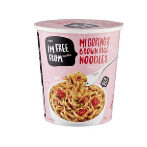 Coles I'M Free From Gluten Free Brown Rice Noodle Cups Mi Goreng 75g