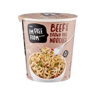 Coles I'm Free From Gluten Free Beef Flavour Brown Rice Noodle Cup 70g
