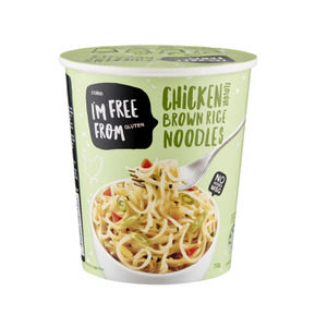Coles I'm Free From Gluten Free Chicken Flavour Brown Rice Noodle Cup 70g