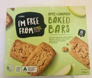 Coles I'm Free From Apple & Cinnamon Baked Bars