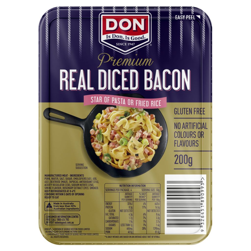DON® Premium Real Diced Bacon 200g