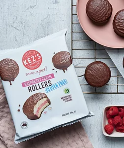 Kez's Gluten Free Raspberry Cream Rollers 190g