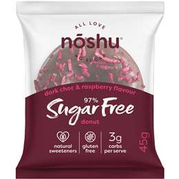 Noshu 97% Sugar Free Dark Choc & Raspberry Donut 45g
