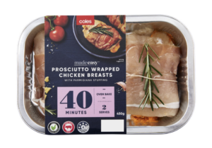 Coles Made Easy Prosciutto Wrapped Chicken Breasts With Parmigiana Stuffing 450g