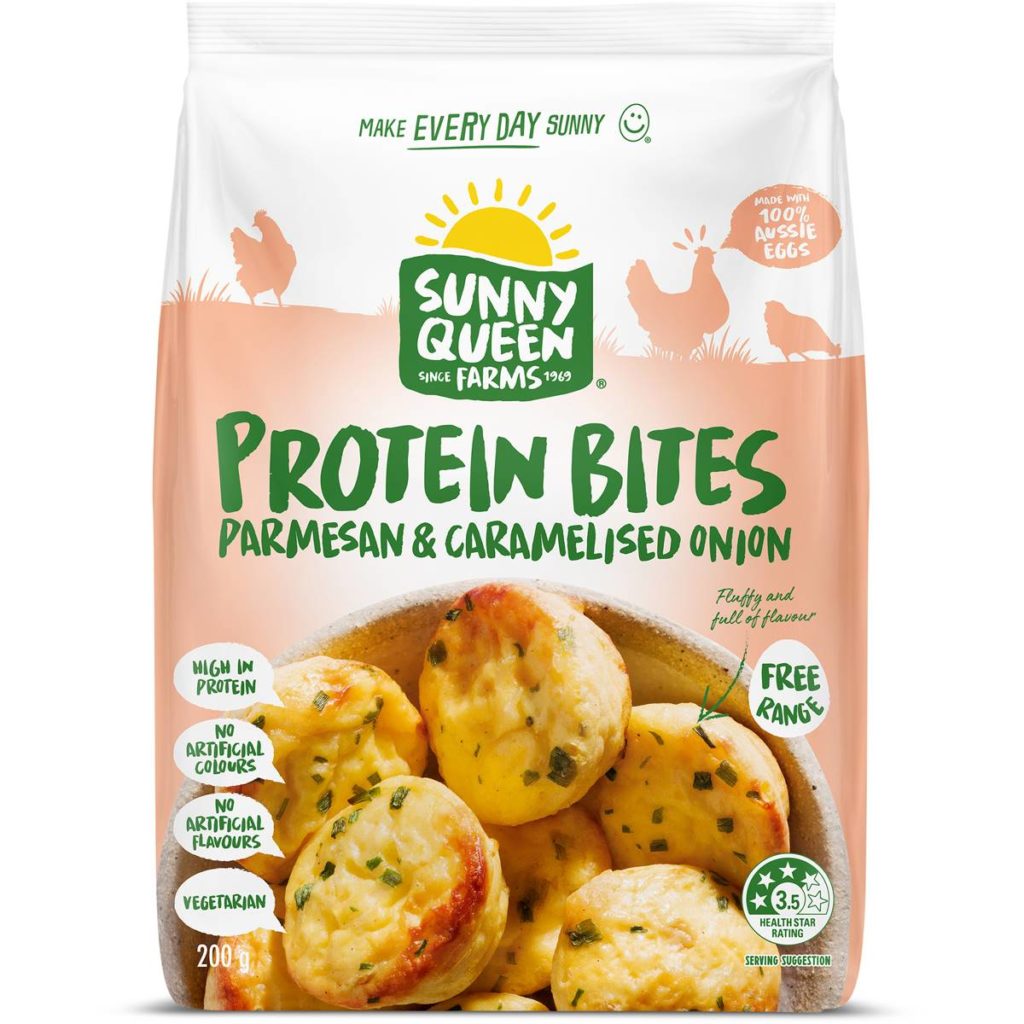 Sunny Queen Protein Bites Parmesan & Caramelised Onion Frozen 200g