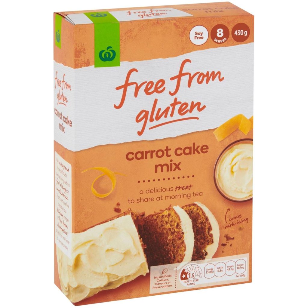 Woolworths Free From Gluten Carrot Cake Mix 430g