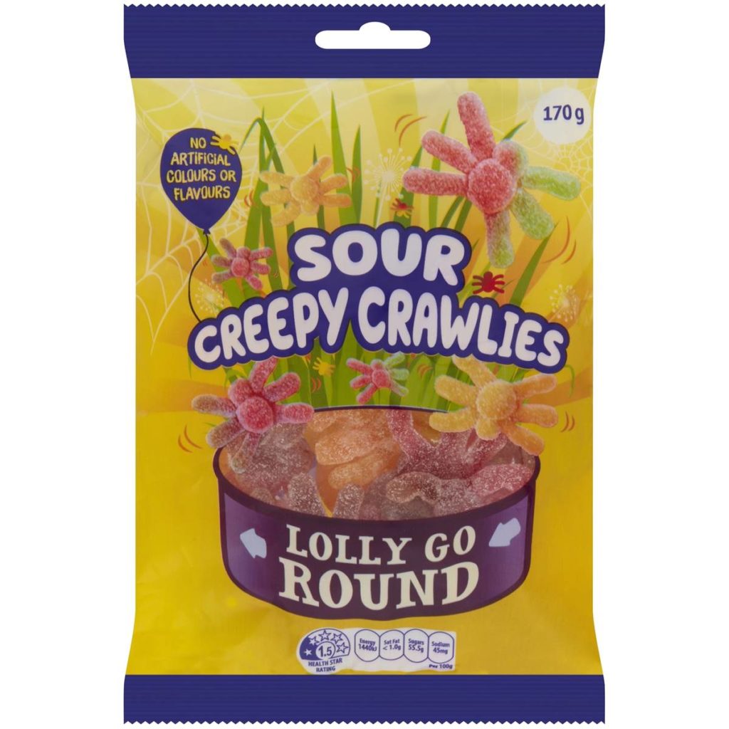 Lolly Go Round Sour Creepy Crawlies 170g