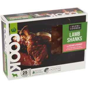 Woolworths Cook Lamb Shanks With Red Wine & Rosemary 850g - 1.25kg