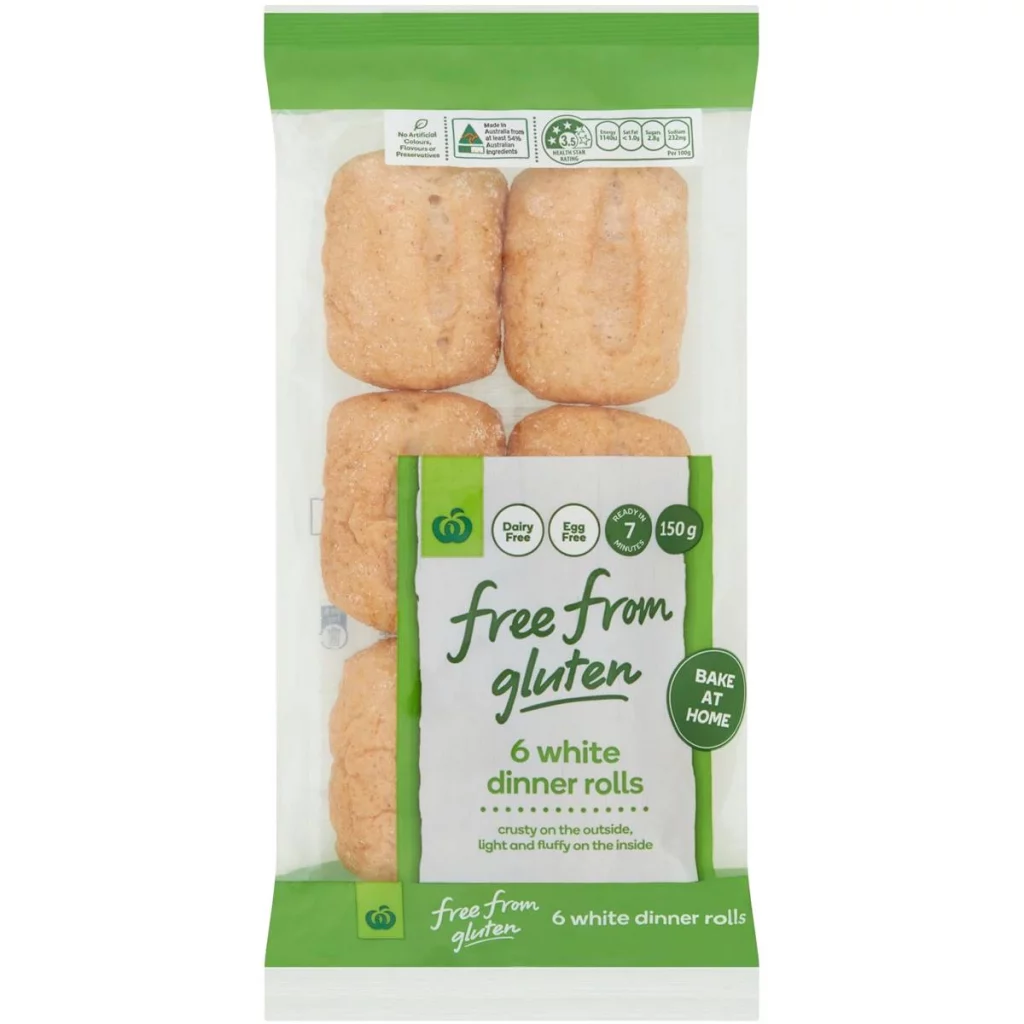 Woolworths Free From Gluten Bake Home Rolls 6 Pack