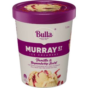 Bulla Murray St Ice Creamery Vanilla & Boysenberry Swirl Ice Cream 1l