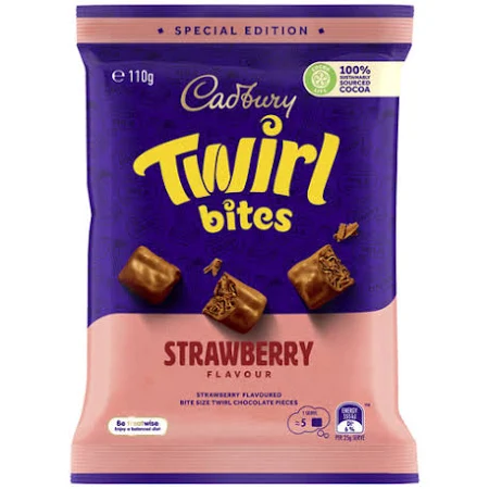Cadbury Twirl Strawberry Bites 110g
