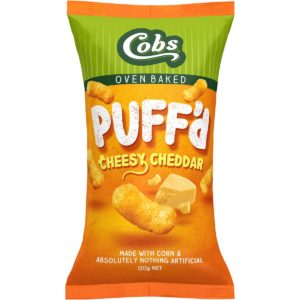 Cobs Corn Cobs Puffs Cheesy Cheddar Gluten Free 120g