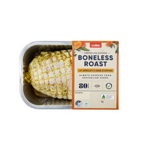 Coles RSPCA Approved Chicken Boneless Roast With Apricot & Herb Stuffing