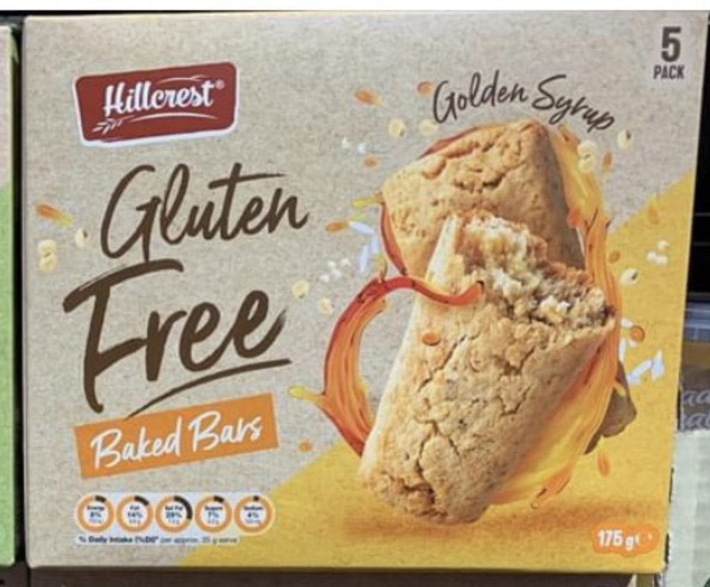 Hillcrest Gluten Free Baked Bars Golden Syrup 5 pack