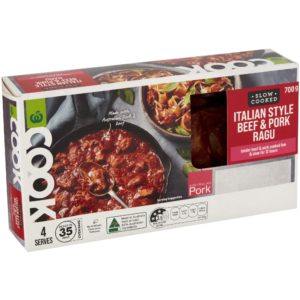 Woolworths Cook Italian Style Beef & Pork Tomato Ragu 700g