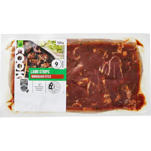 Woolworths Cook Lamb Strips Mongolian Style 500g