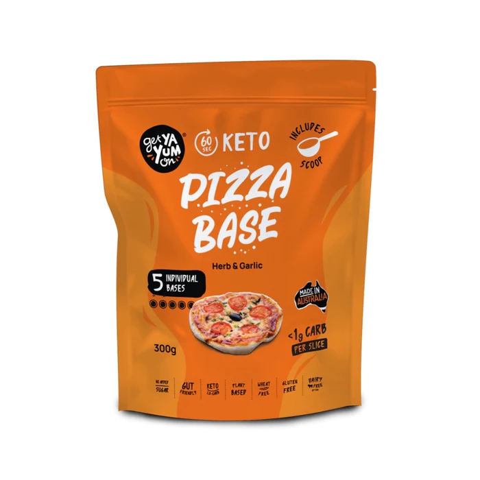 Get Ya Yum On Keto Pizza Base Herb & Garlic 300g
