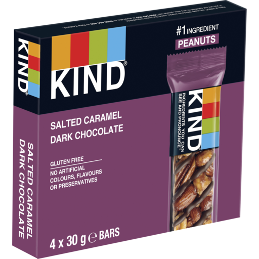 Kind Salted Caramel Dark Chocolate 120g Gluten Free Products Of Australia