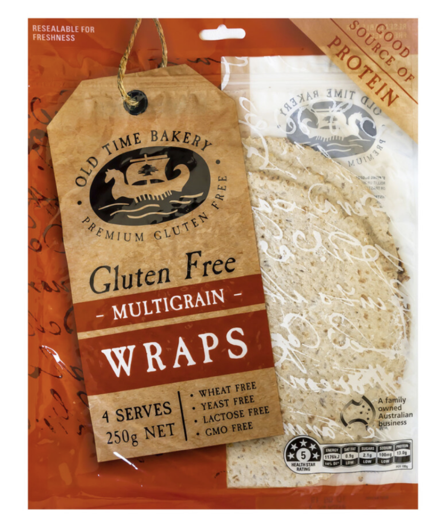 Old Time Bakery Gluten Free Multigrain Wraps 250g