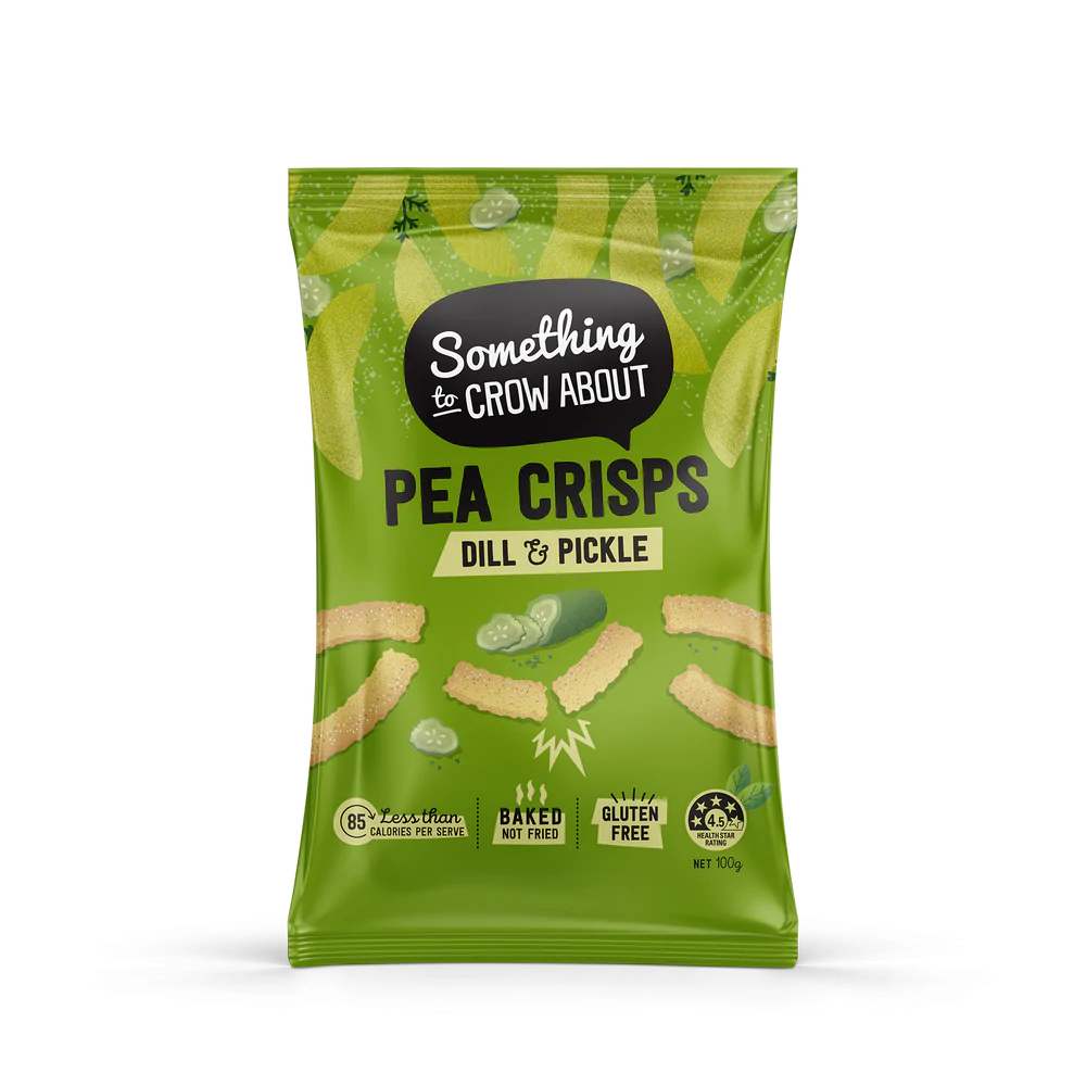 Something To Crow About Pea Crisps Dill & Pickle 100g