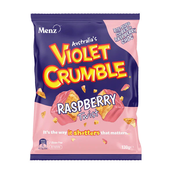 Violet Crumble Raspberry Twist - 130g