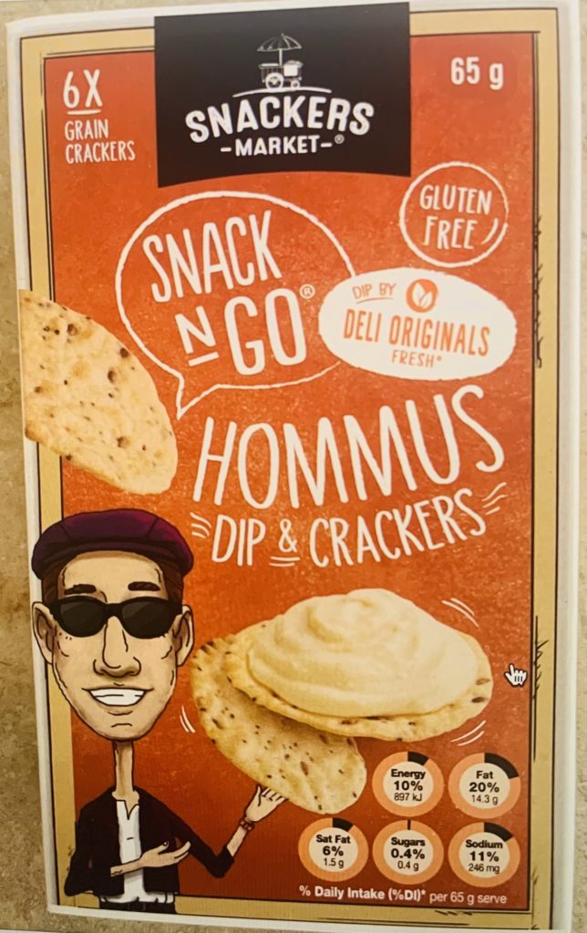 Snackers Market Hommus Dip & Crackers 65g