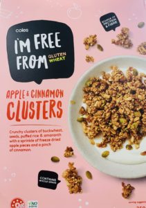Coles I'm Free From Apple & Cinnamon Clusters 350g