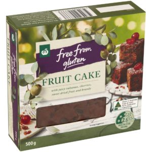 Woolworths Free From Gluten Fruit Cake 500g