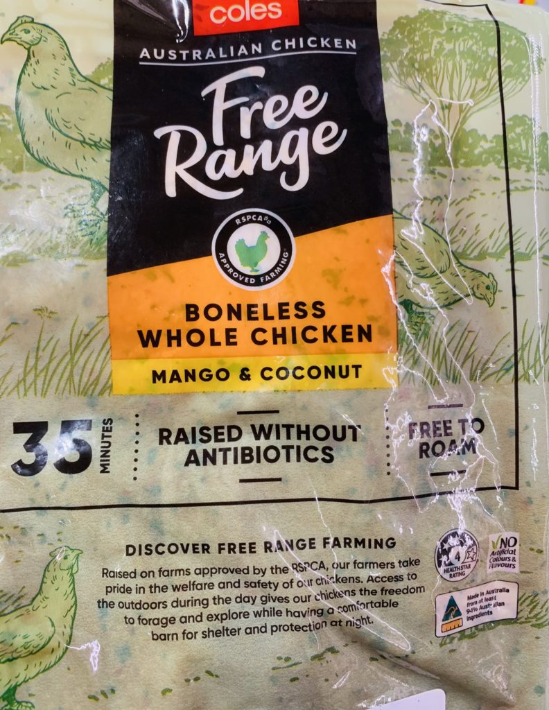 Coles Free Range RSPCA Approved Chicken Mango & Coconut