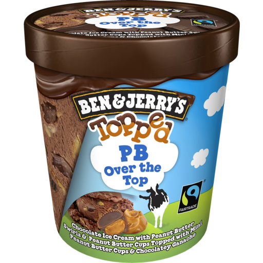 Ben & Jerry's Topped Pb Over The Top Ice Cream 436ml
