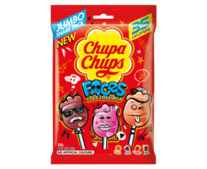Chupa Chups Faces Flat Lollipops 35 Pack