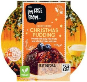Coles I'M Free From Christmas Pudding Large 400g