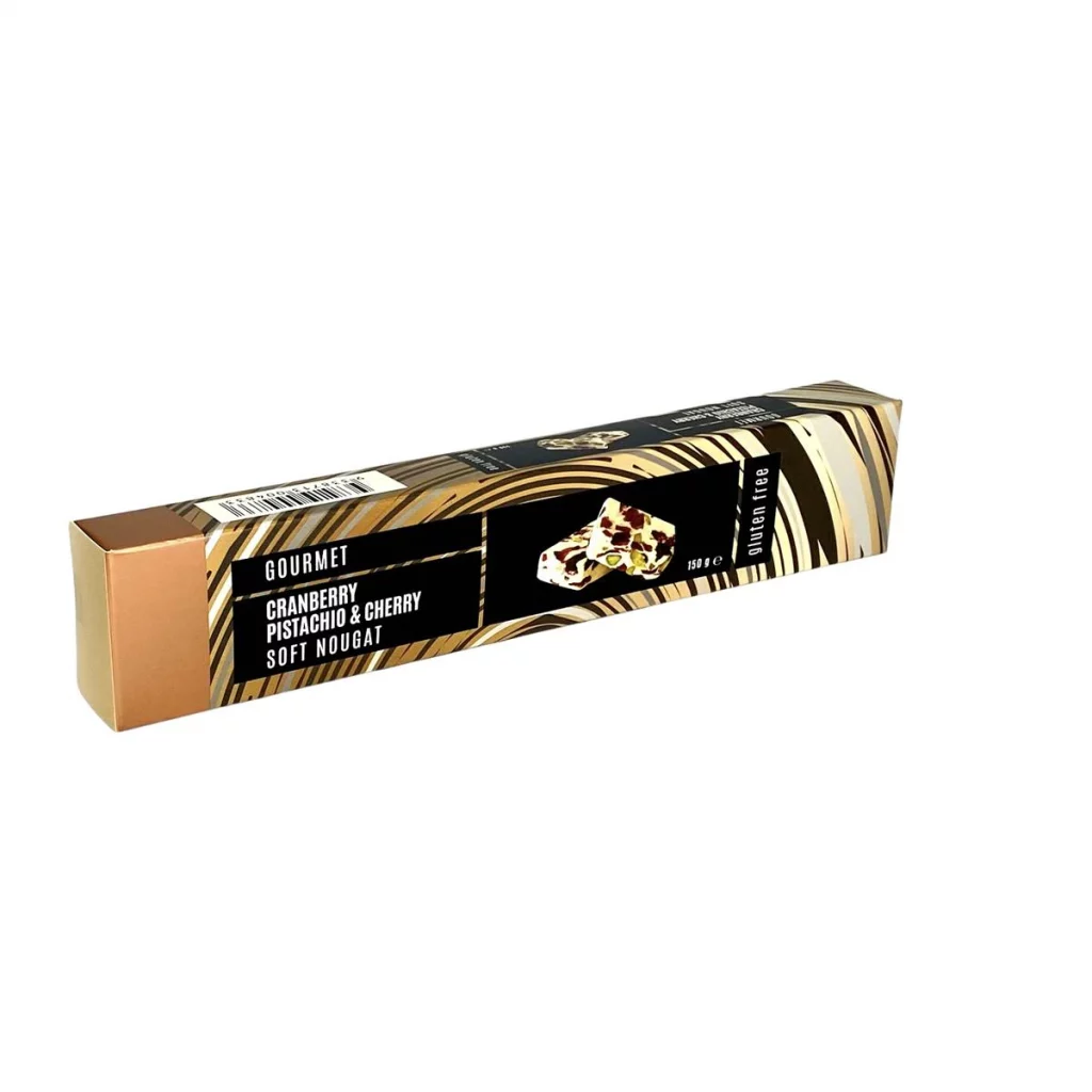 Gourmet Cranberry, Pistachio & Cherry Soft Nougat 150g