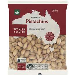 Woolworths Australian Pistachios Roasted & Salted 750g