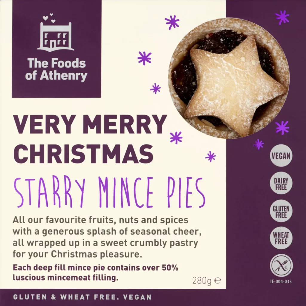 The Foods of Athenry Starry Mince Pies - 280g