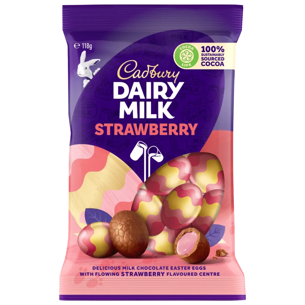 Cadbury Strawberry Egg Bag 118g
