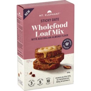 Mt Elephant Sticky Date Whole Food Loaf Mix 300g