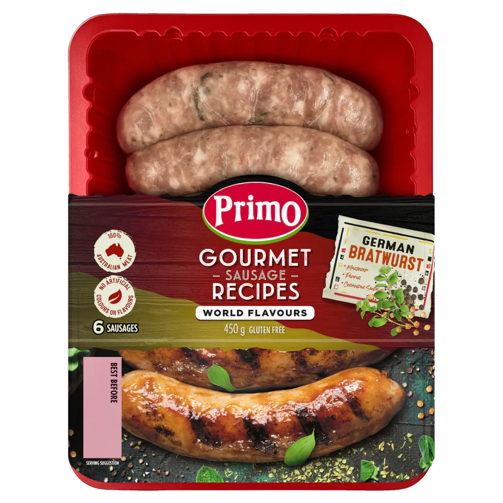 Primo Gourmet Sausage Recipes World Flavours - German Bratwurst 450g