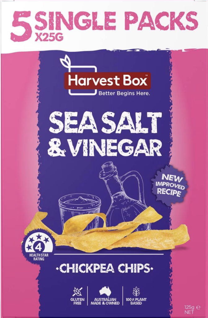 Harvest Box Crispy Chickpea Chips Salt & Vinegar 5 Pack