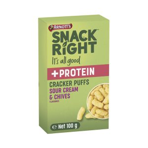 Arnotts Snackright Multipack Cracker Puffs Sour Cream Chives | 100g