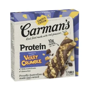 Carman's Protein Bars Violet Crumble 6 Pack 200g