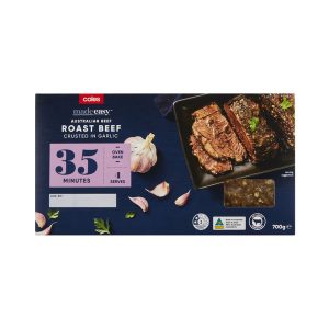 Coles Made Easy Roast Beef Crusted In Garlic | 700g