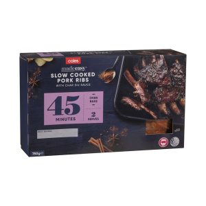 Coles Made Easy Slow Cooked Pork Ribs With Char Siu Sauce | 750g