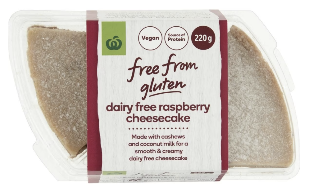 Woolworths Free From Gluten Raspberry Cheesecake 2 Pack