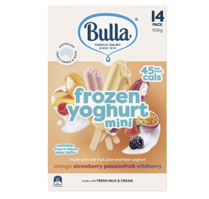 Bulla Mini Frozen Yoghurt Assorted Flavours 14 Pack