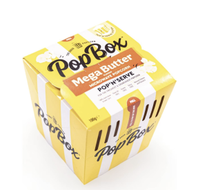 Pop Box Mega Butter Microwave Popcorn 100g