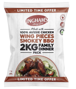 Ingham's Wing Pieces Smokey Bbq Family Dinner Pack 2kg